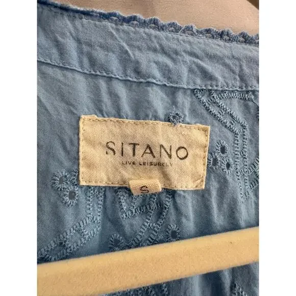 Sitano Blue Fontelina Cover Up Dress Size S As Is Condition - Picture 6 of 8